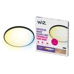 WiZ plafondlamp SuperSlim zwart ⌀29,2cm 16W