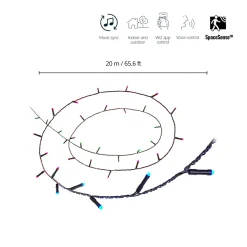 WiZ slim lichtsnoer zwart 20m 15W