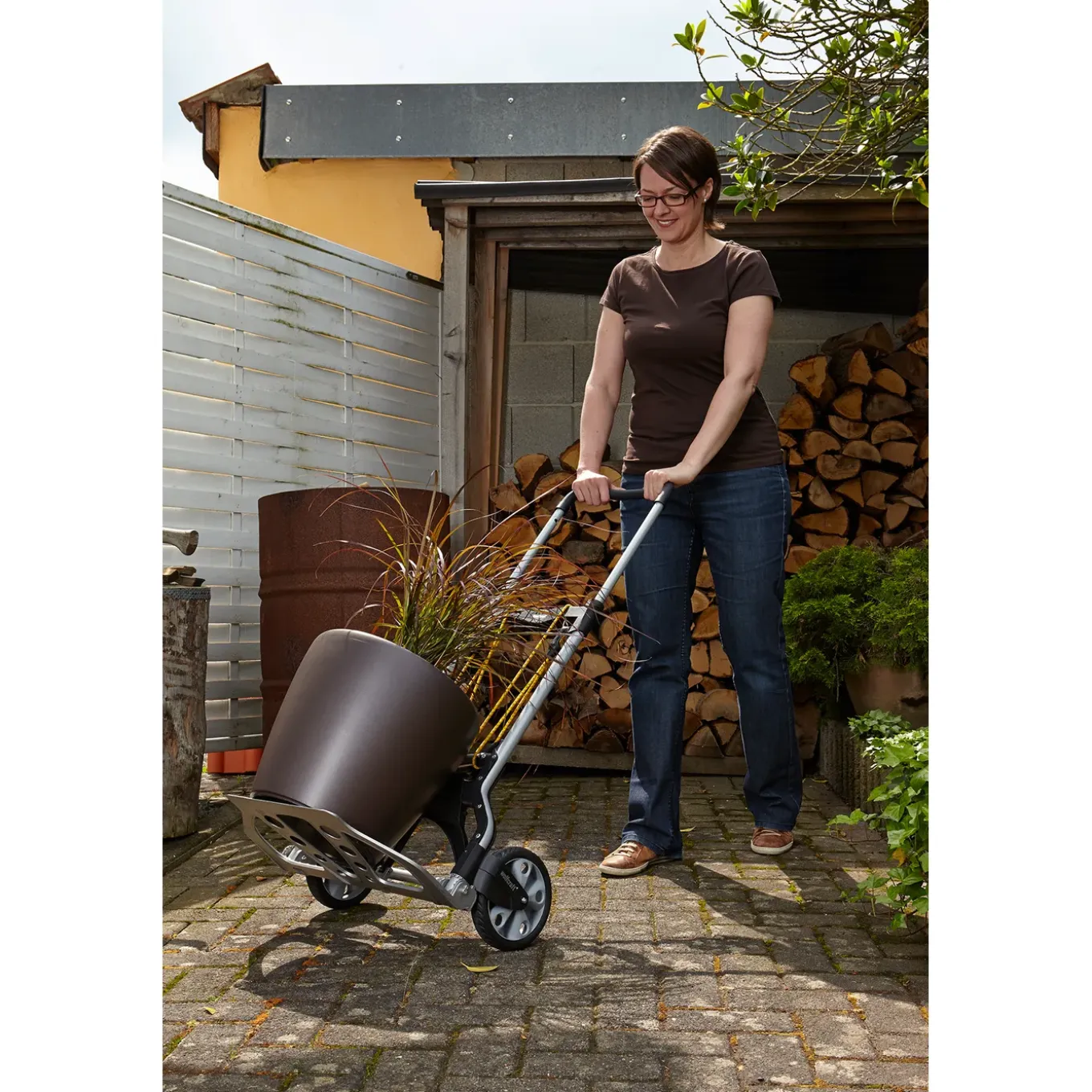 Wolfcraft Inklapbare steekwagen TS 850 - 54x110cm - 100kg - Aluminium - Trapfunctie