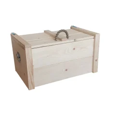 Wood4You speelgoedkist Army vurenhout 70x50x44cm