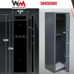 Work Men - Wapenkast 500x340x1450mm Met Binnenkluis - 12 Geweren - Workmen Security