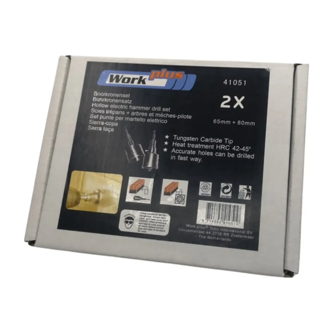 Work Plus Boorkroon Set 65 + 80 Mm Sds Aansluiting (w-41051)