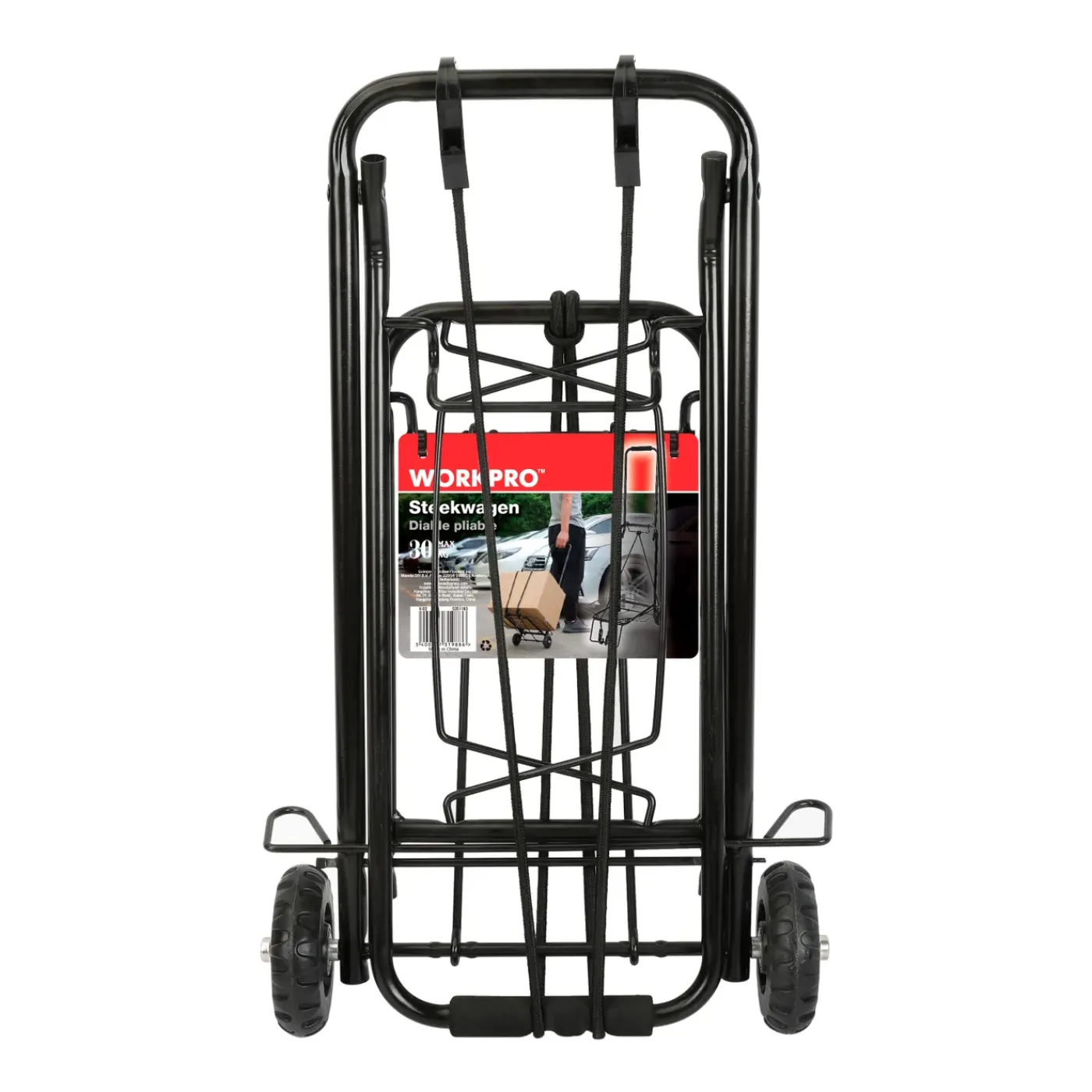 Workpro Inklapbare steekwagen - 52x31cm - 30kg - Staal - Ergonomisch handvat