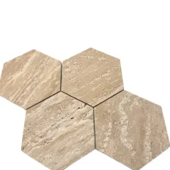 Workshop - Mozaïek - Kitkat Travertin Bull Nose - Beige - 30x30 Cm - 0,09 M²