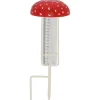 World Of Weather Regenmeter - Vliegenzwam - Rood - Glas - 34 Cm