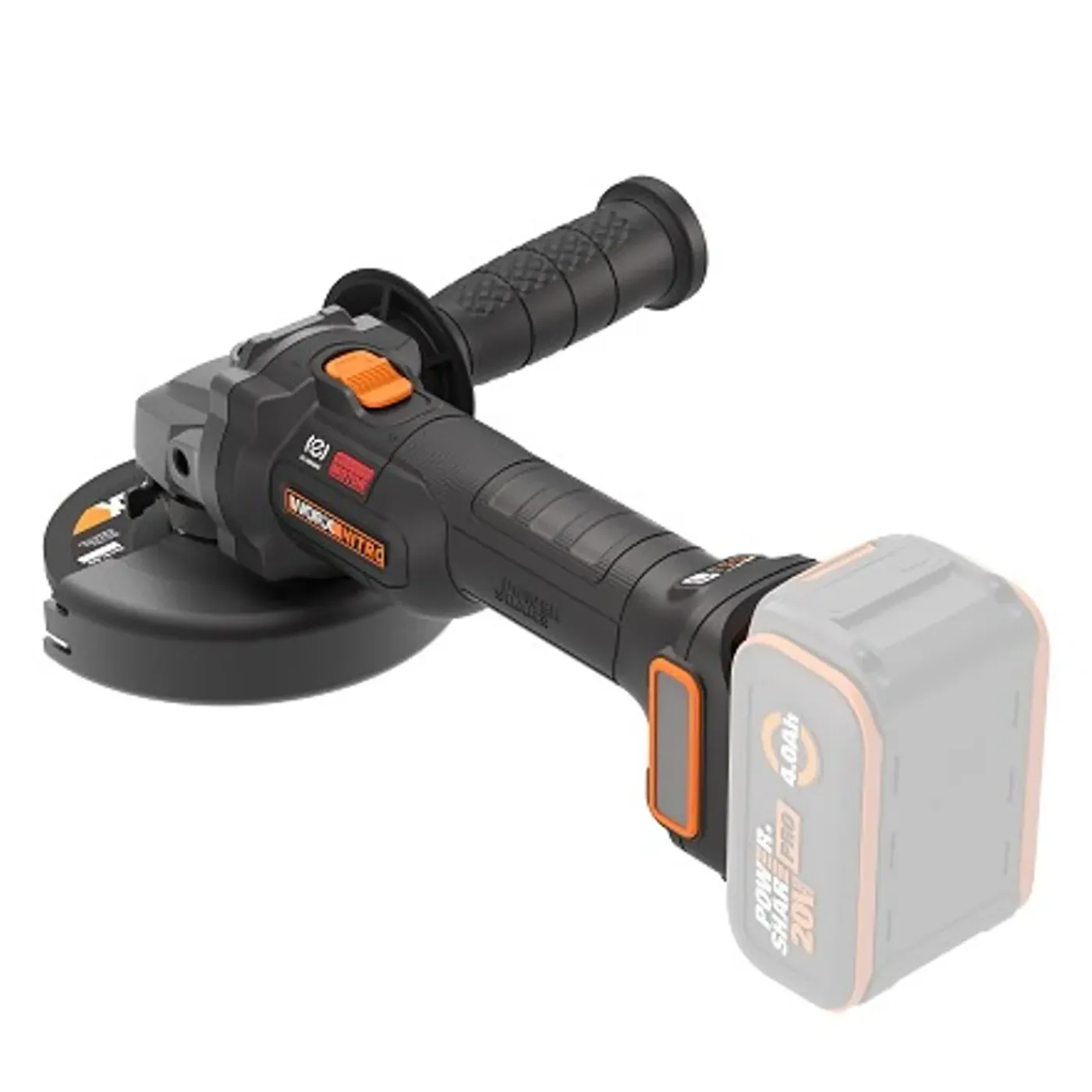 Worx Accu haakse slijper 20V 125 mm Brushless - (zonder accu)