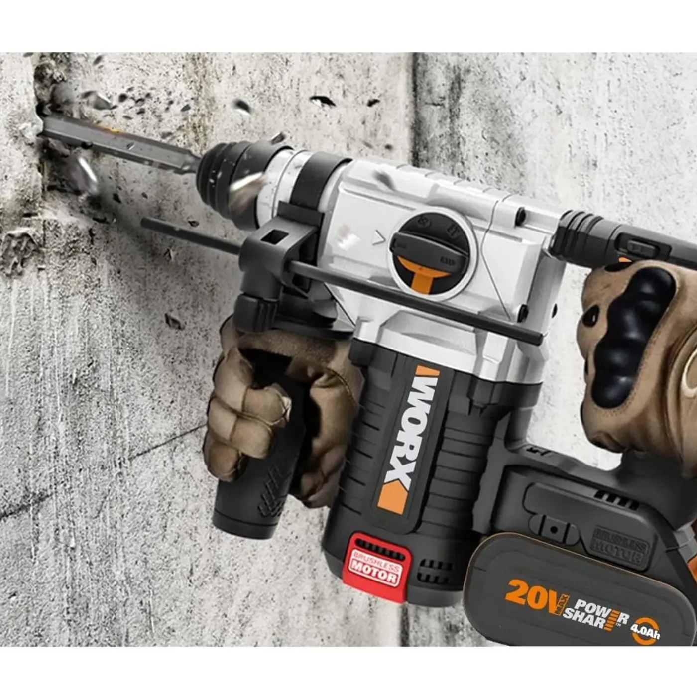 Worx - Boorhamer - WX380.9 - Accu - 20V - 2,2 J