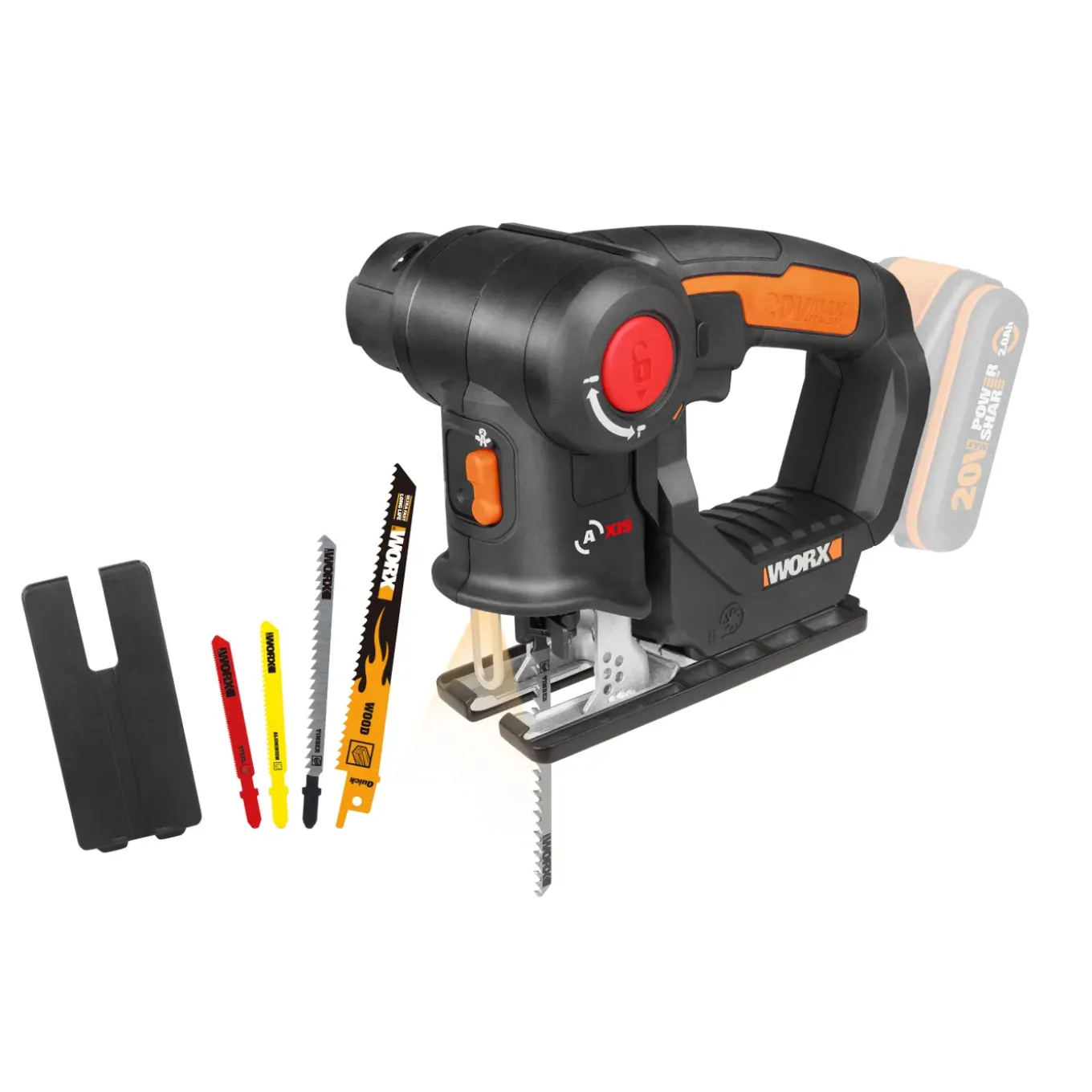 Worx Reciprozaag WX550.9 Trans4mer - 20V Accu (zonder accu) - Pendelfunctie - Variabele snelheid