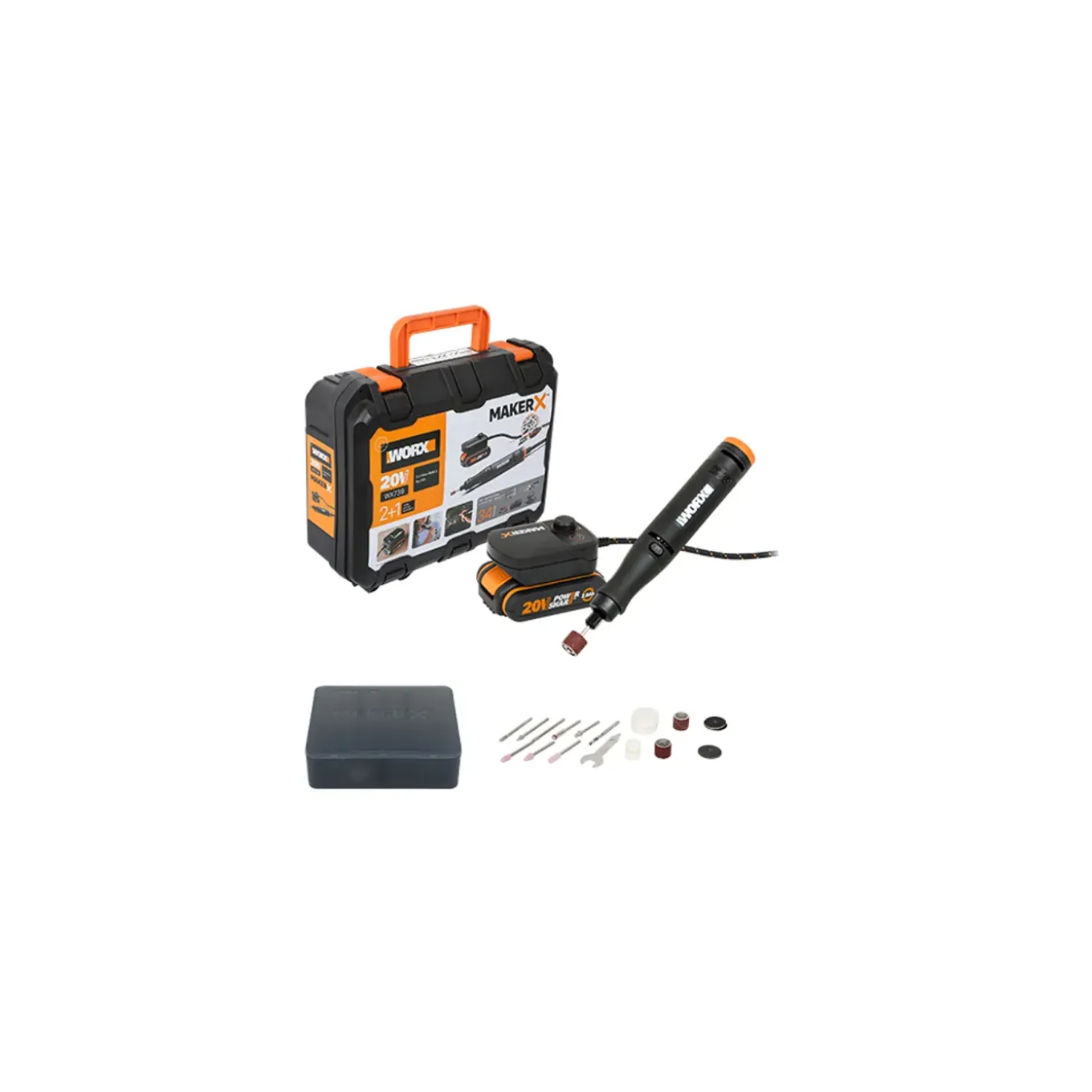 Worx roterende multitool MakerX WX739 20V - Met accu