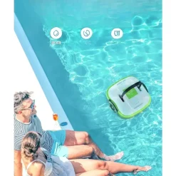 Wybot - Draadloze Zwembadrobot - Osprey 200 - Wit En Groen - 50 Min - 180 Micron