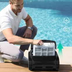 Wybot - Draadloze Zwembadrobot - C2 Vision - Zwart - Smart Vision, 8 Modi, 180 Min