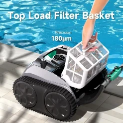 WYBOT - Draadloze Zwembadrobot - C1 Pro - Grijs - Batterij 150 Min - 46 X 42,5 X 30,5 Cm