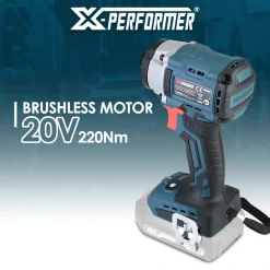 X-Performer - 20v-slagschroevendraaier ? 220 Nm Met Borstelloze Motor, Geleverd Zonder Accu En Oplad