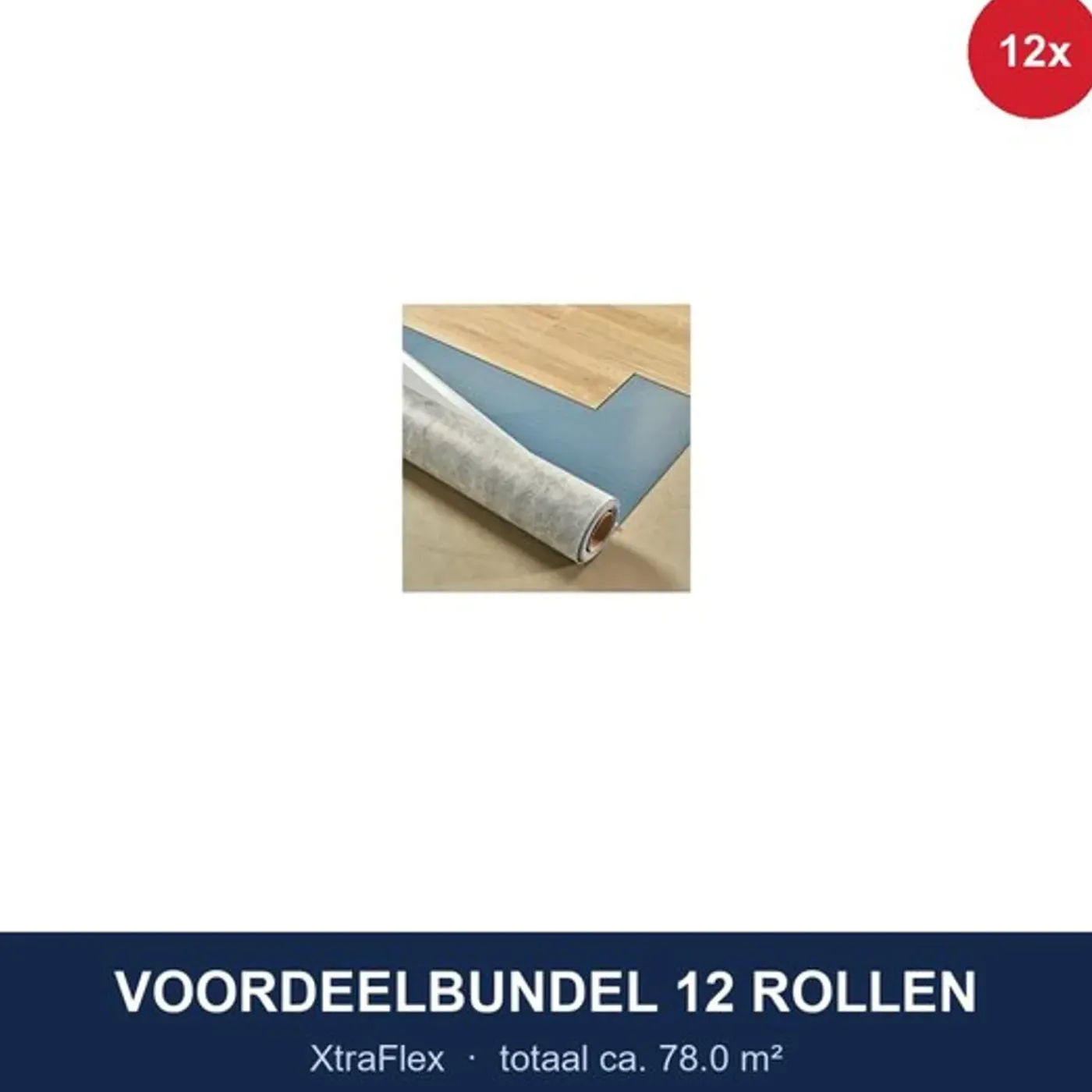 XtraFlex Voordeelbundel 12 Rollen Ondervloer 78 M²