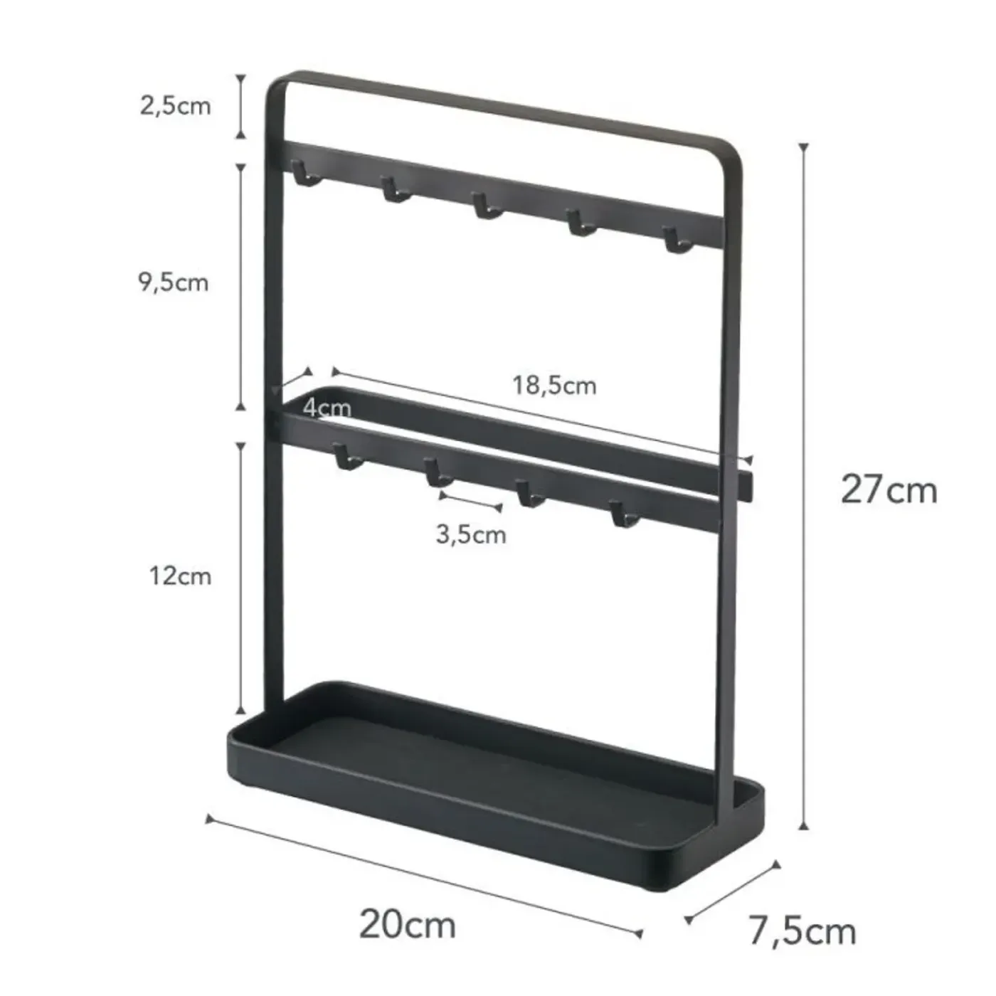 Yamazaki Smart Sleutelrek - Zwart