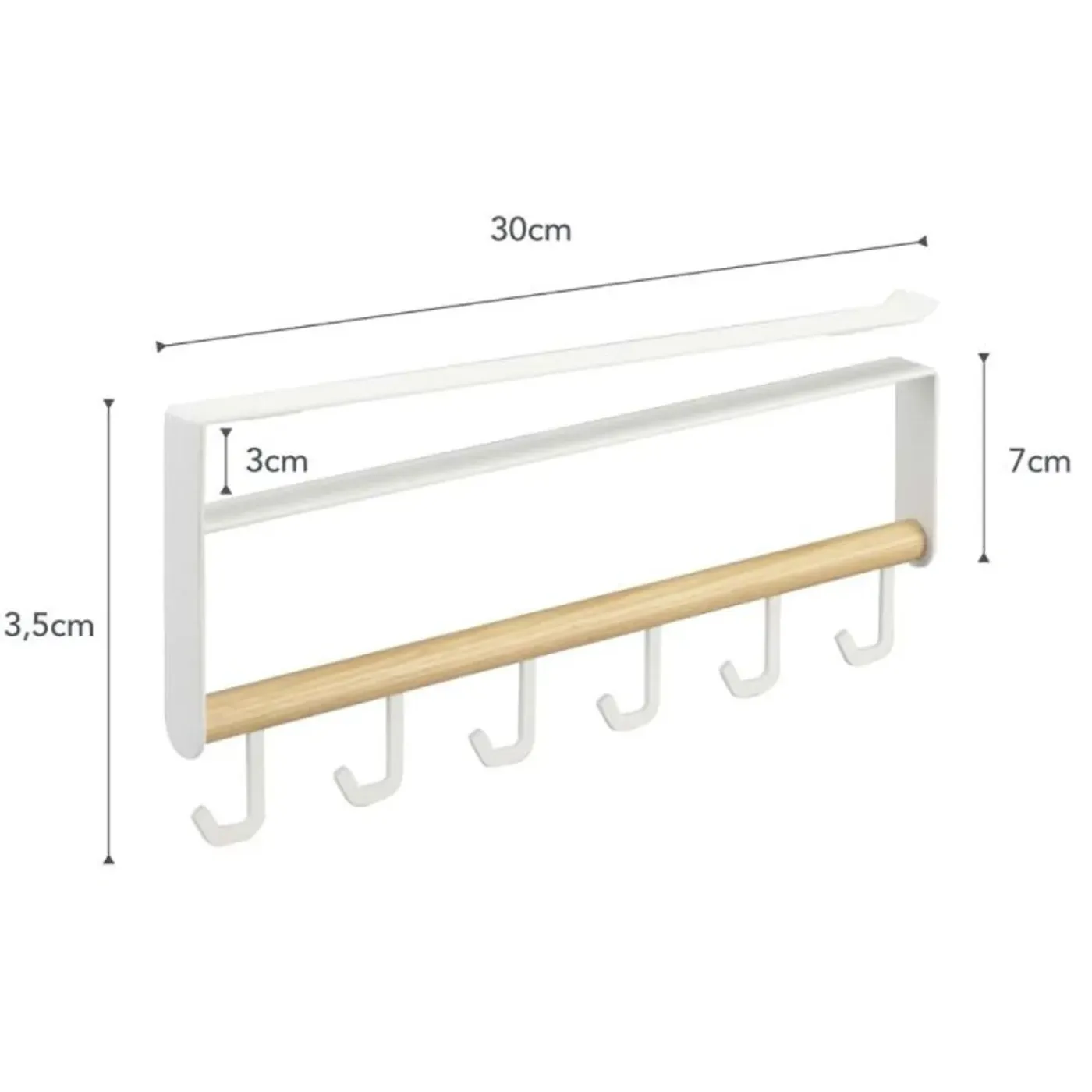 Yamazaki Tosca Organizer Keukengerei Onder Plank - Wit