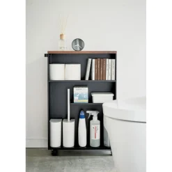 Yamazaki Tower Badkamertrolley - Zwart