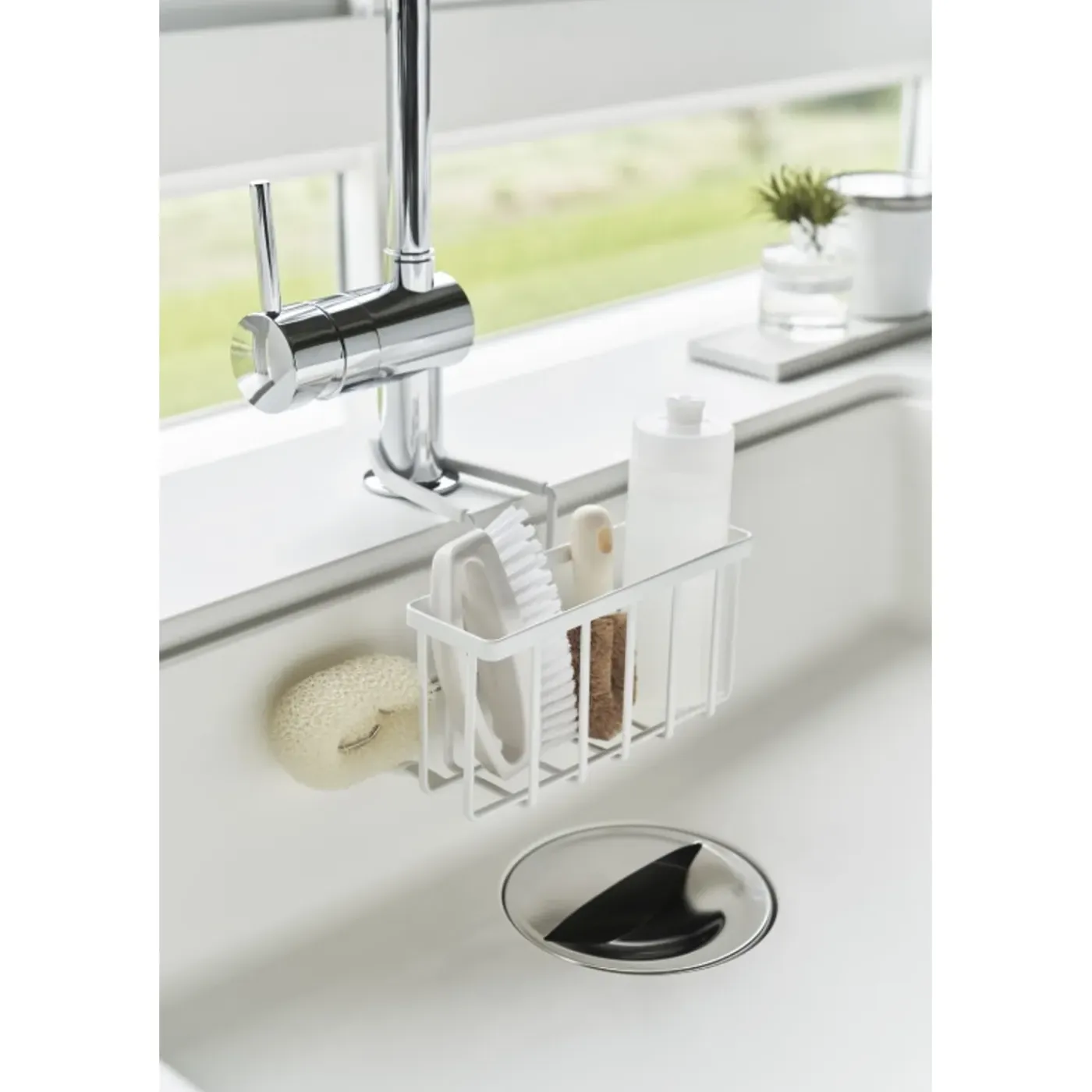 Yamazaki Tower Gootsteenorganizer Hangend - Wit