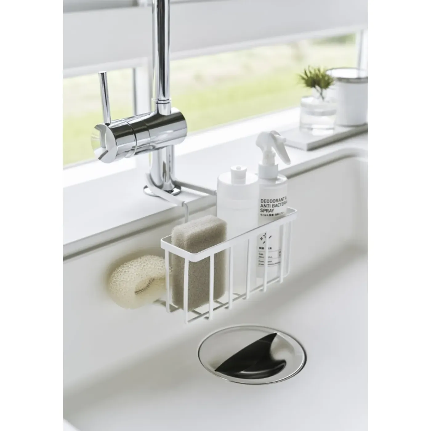 Yamazaki Tower Gootsteenorganizer Hangend - Wit