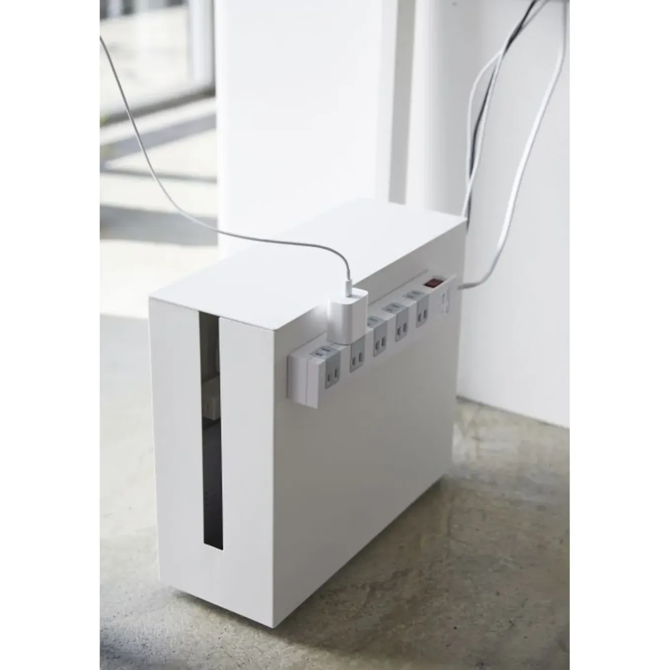 Yamazaki Tower Kabelbox Met Wielen - Wit