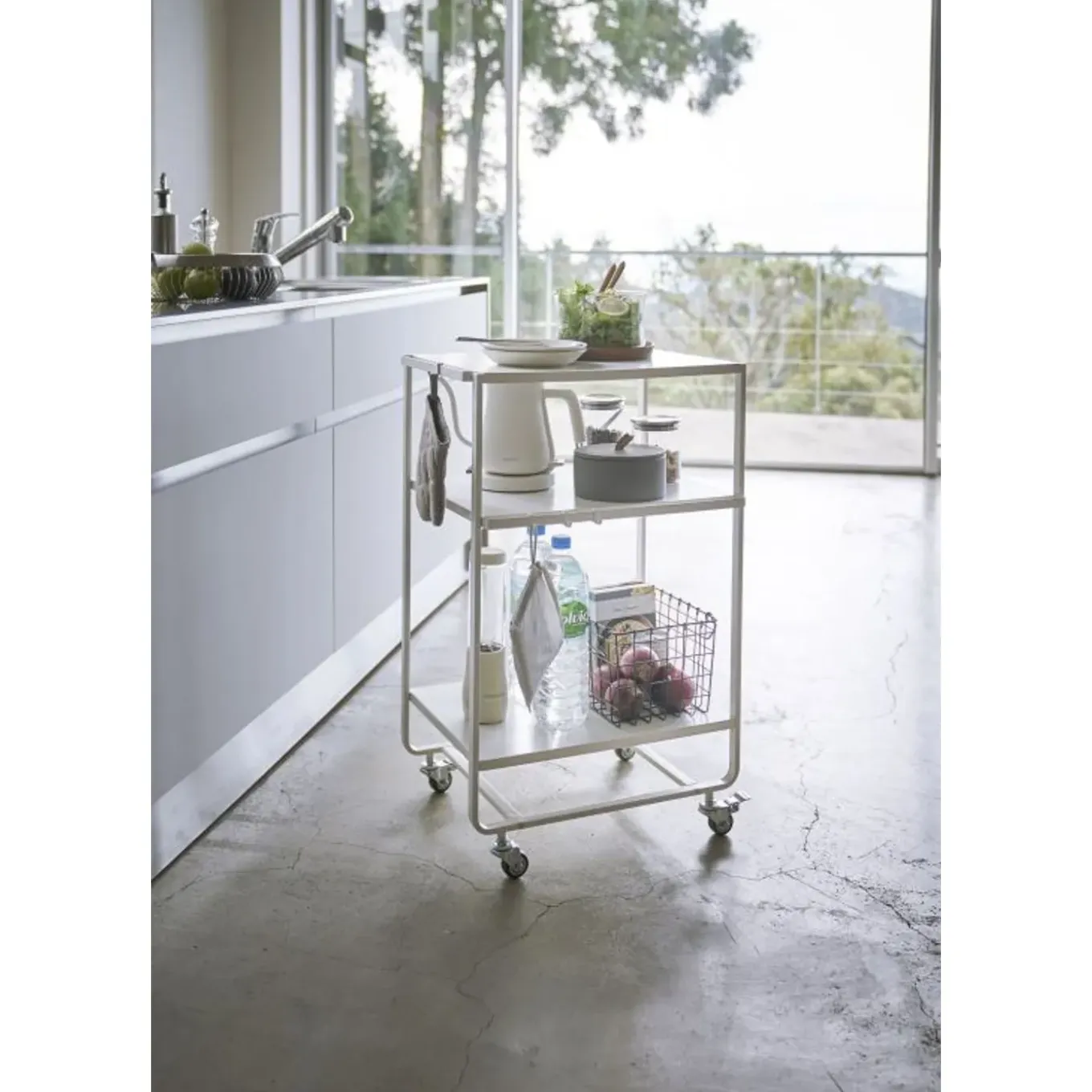Yamazaki Tower Keukentrolley 3-laags - Wit