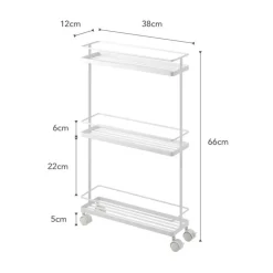 Yamazaki Tower Keukentrolley 3-laags - Wit
