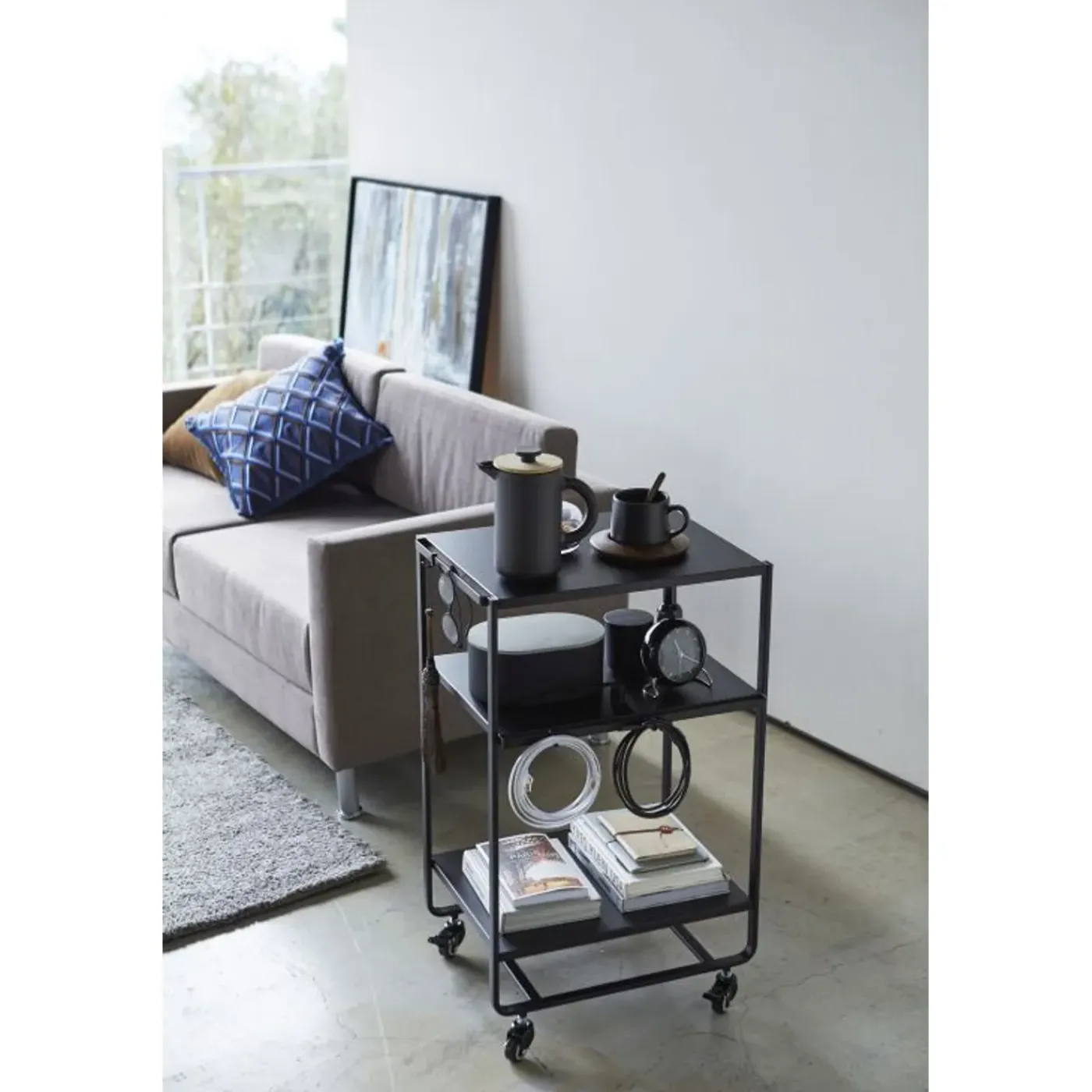 Yamazaki Tower Keukentrolley 3-laags - Zwart