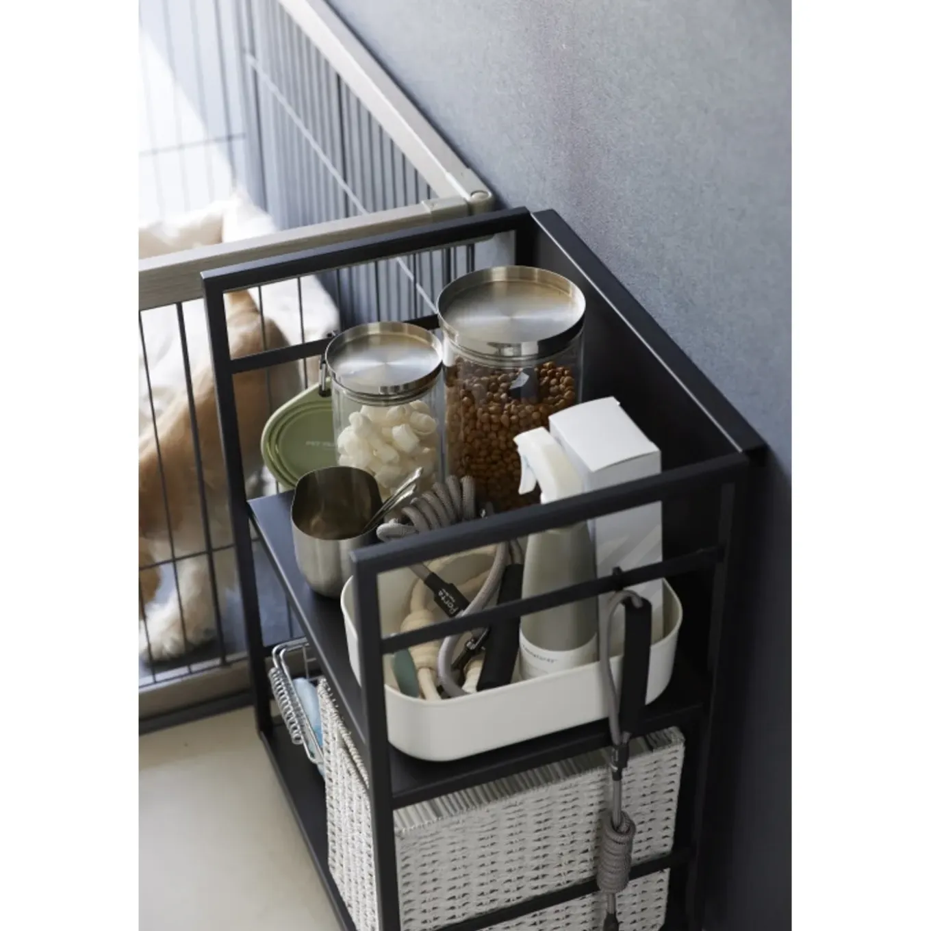 Yamazaki Tower Opbergtrolley 2-laags - Zwart
