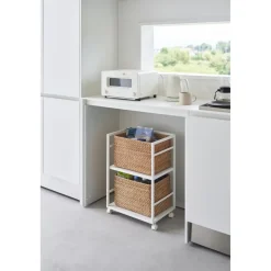 Yamazaki Tower Opbergtrolley 2-laags - Wit