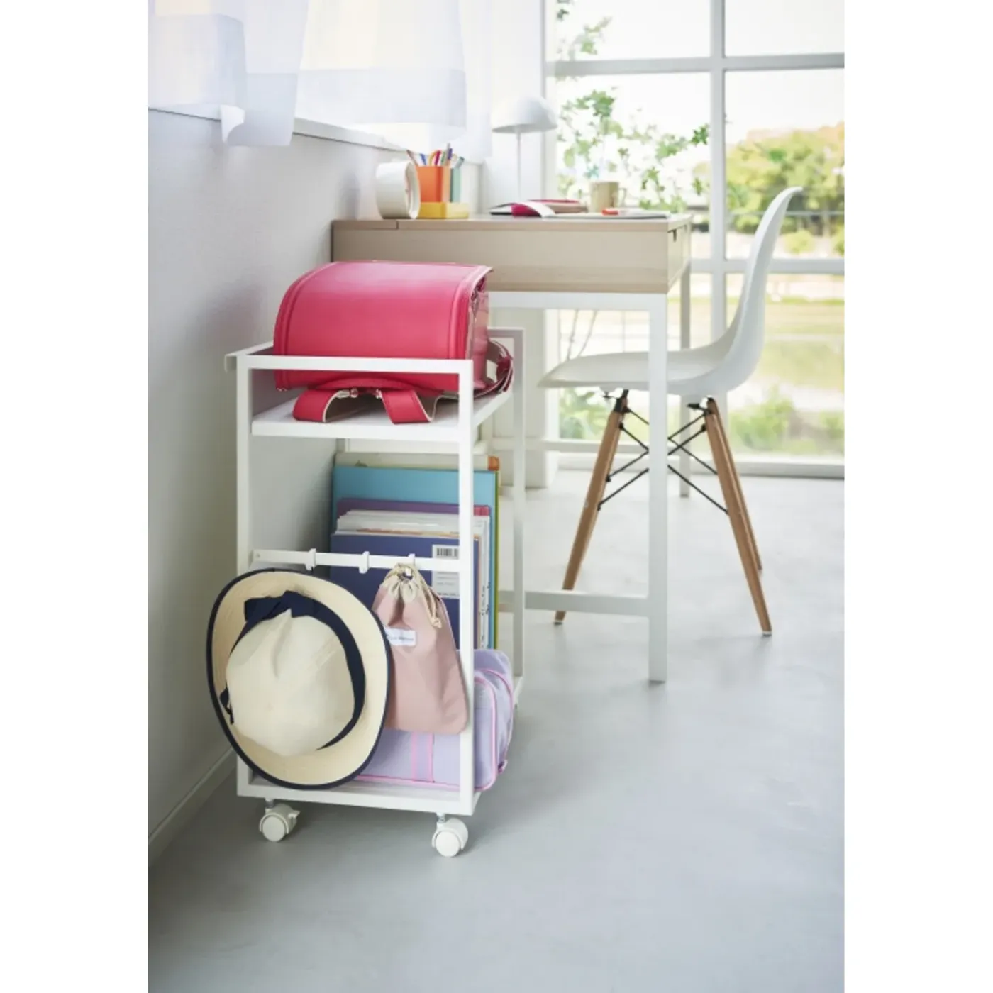 Yamazaki Tower Opbergtrolley 2-laags - Wit