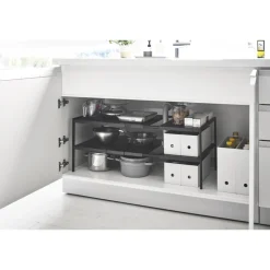 Yamazaki Tower Organizer Uitschuifbaar 2-laags - Zwart