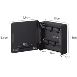 Yamazaki Tower Sleutelkastje Magnetisch - Zwart