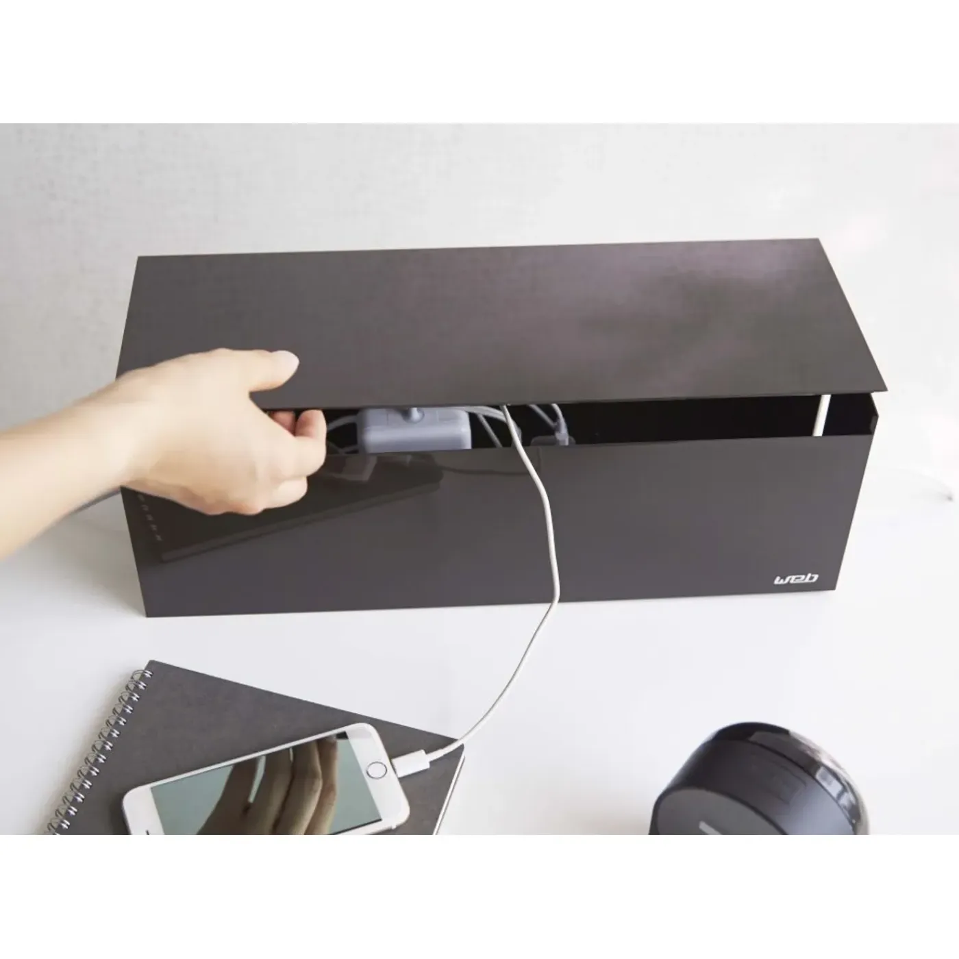 Yamazaki Web Kabelbox - Bruin/zwart