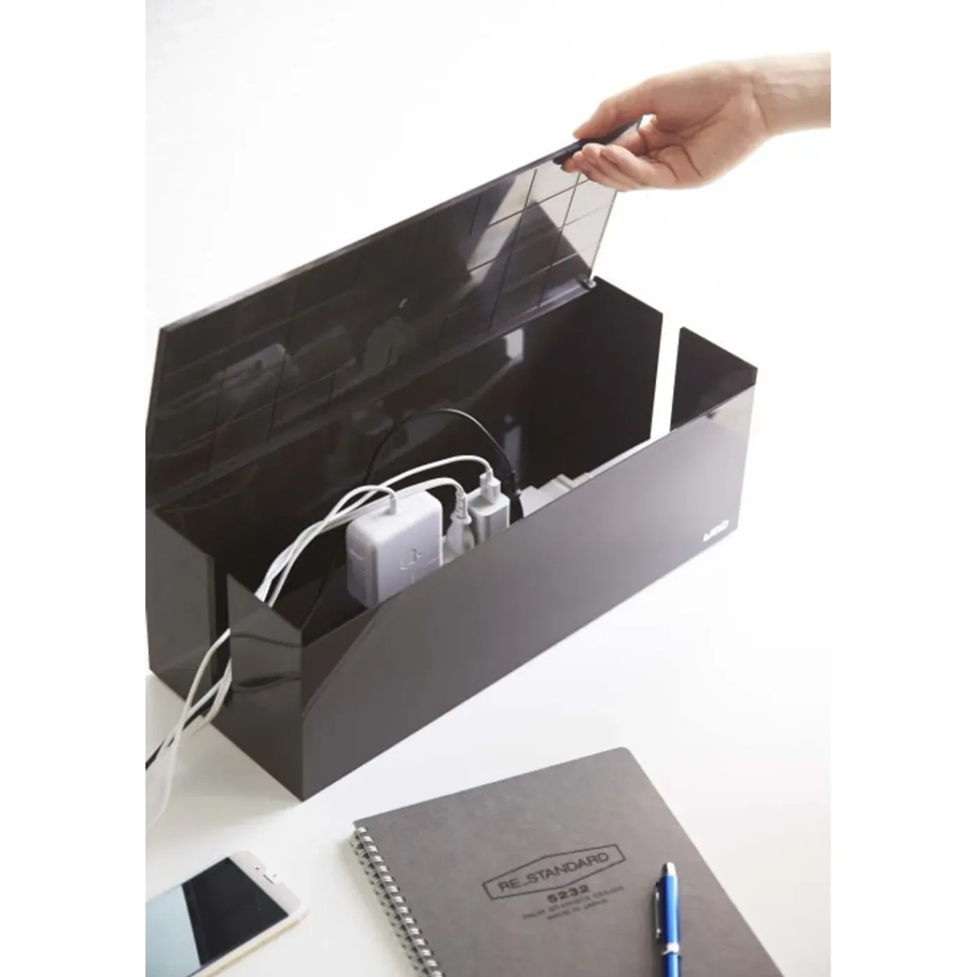 Yamazaki Web Kabelbox - Bruin/zwart