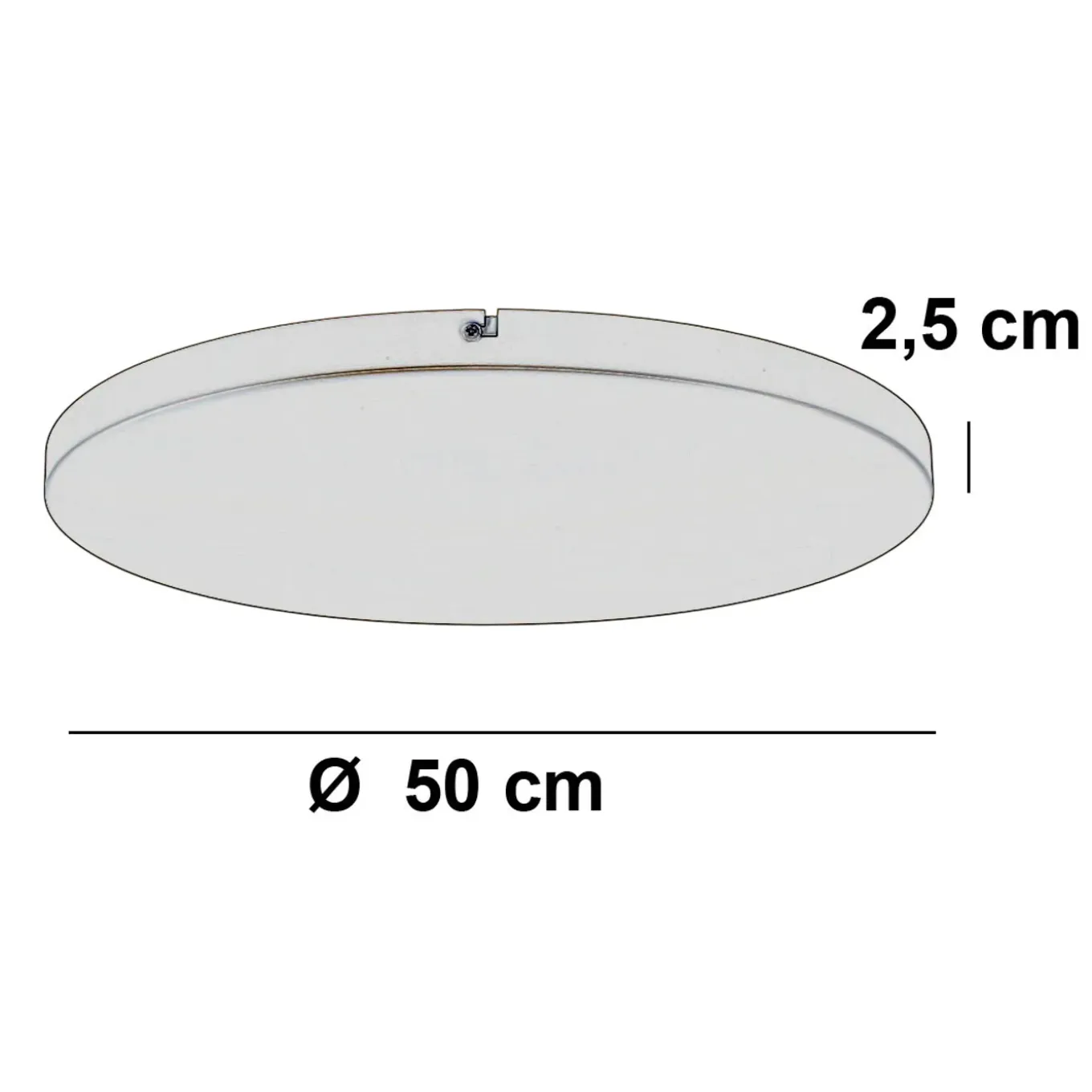 Ylumen Plafondplaat Diam. 50cm Zonder Gaten Wit