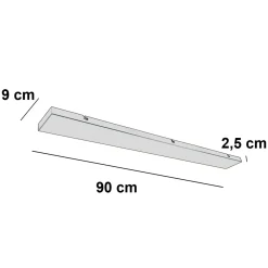 Ylumen Plafondplaat 90 X 9cm Zonder Gaten Beige