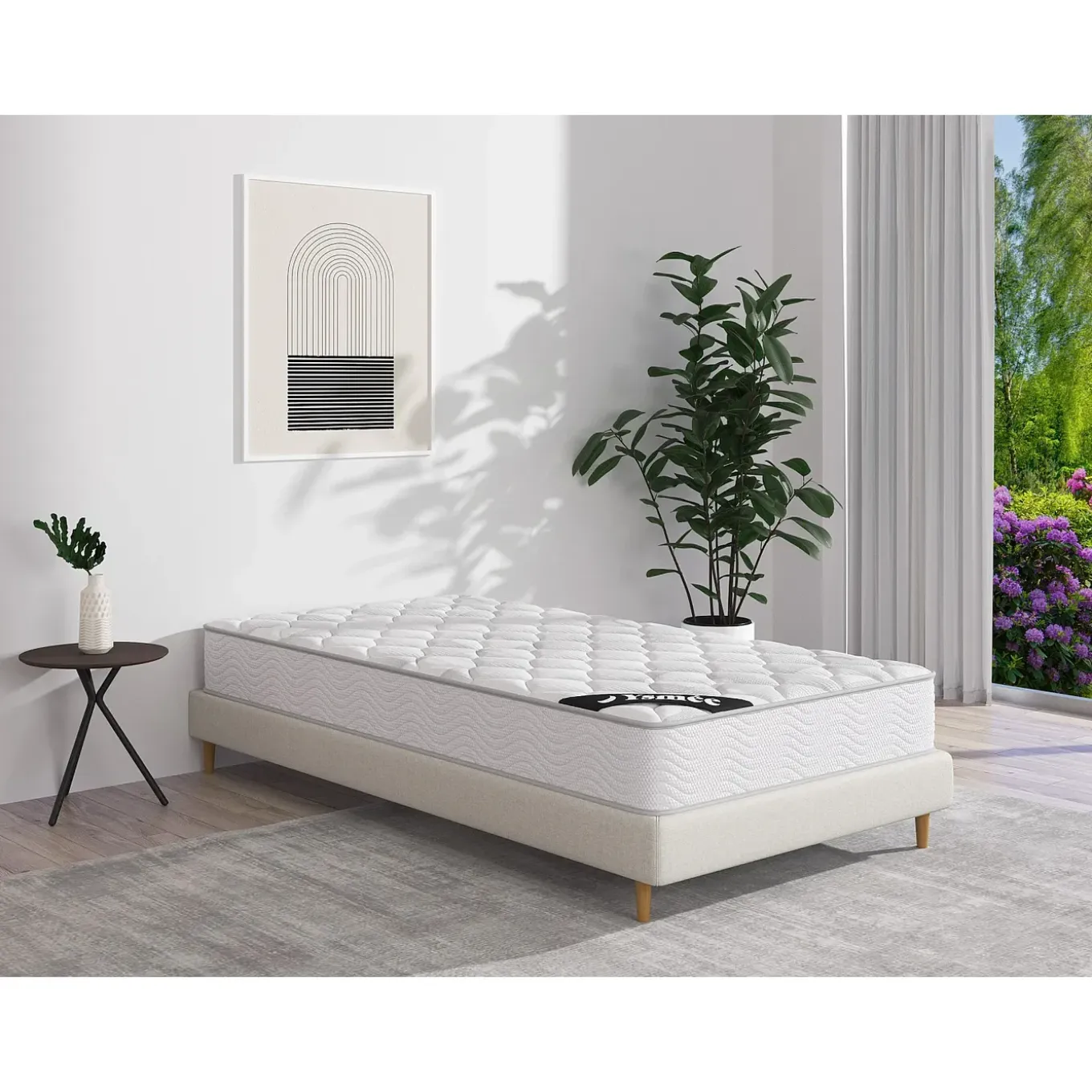 Ysmée Standaardmatras Songe Wit - L 190cm X B 90cm X H 20cm