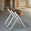 Overig Zaagbok Inklapbaar Voor Brandhout Metaal 83x83x79 Cm - Zilver