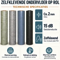 Zelfklevende Ondervloer Voor Dryback Plak Pvc 50 M²