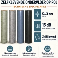 White Label Zelfklevende Ondervloer Voor Dryback Plak Pvc 100 M²