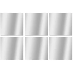 Overig Zelfklevende spiegels 6 stuks vierkant 15x15cm