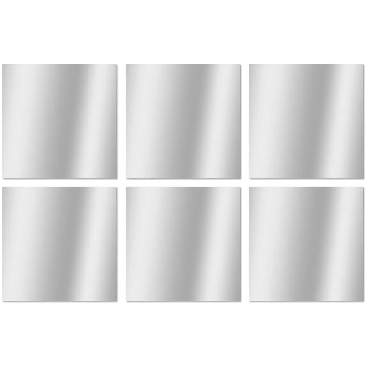 Overig Zelfklevende spiegels 6 stuks vierkant 10x10cm