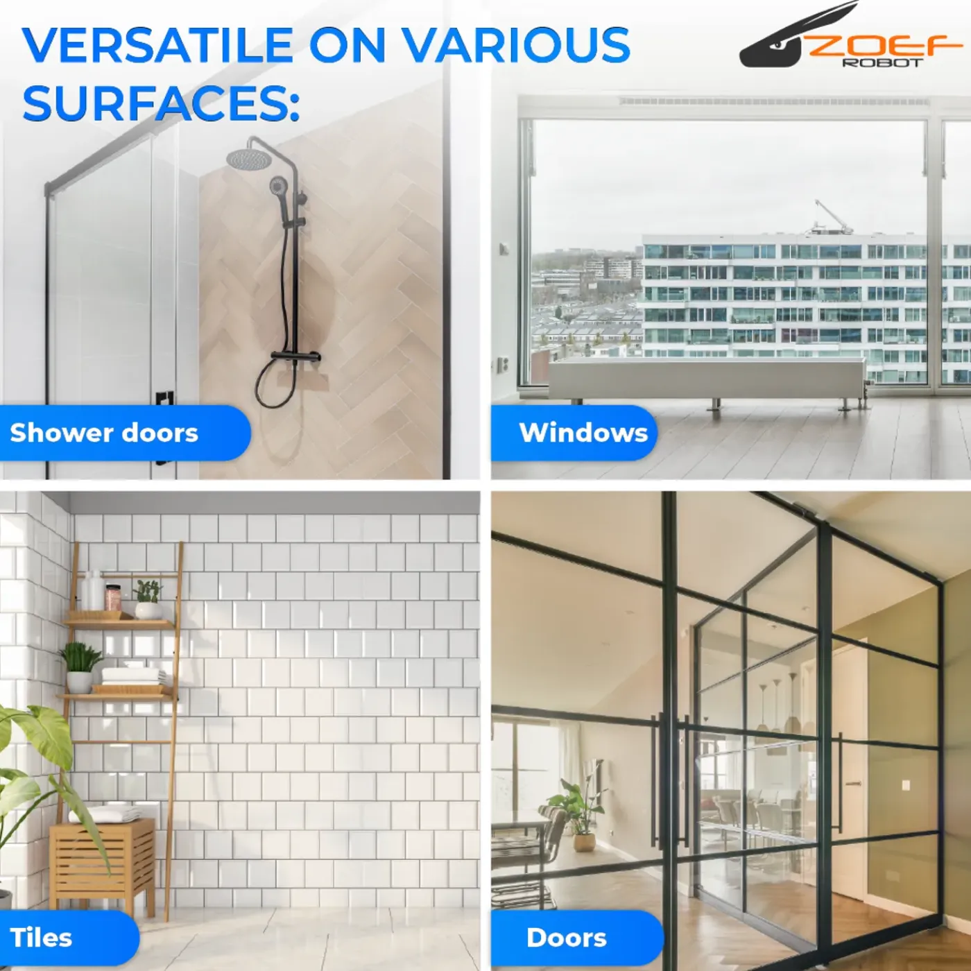 Zoef Robot raamwasser Evert met waterspray