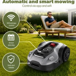 Zoef Robot - Robotmaaier Hans 2000m² - Robotgrasmaaier met bluetooth en App - Grasmaaier