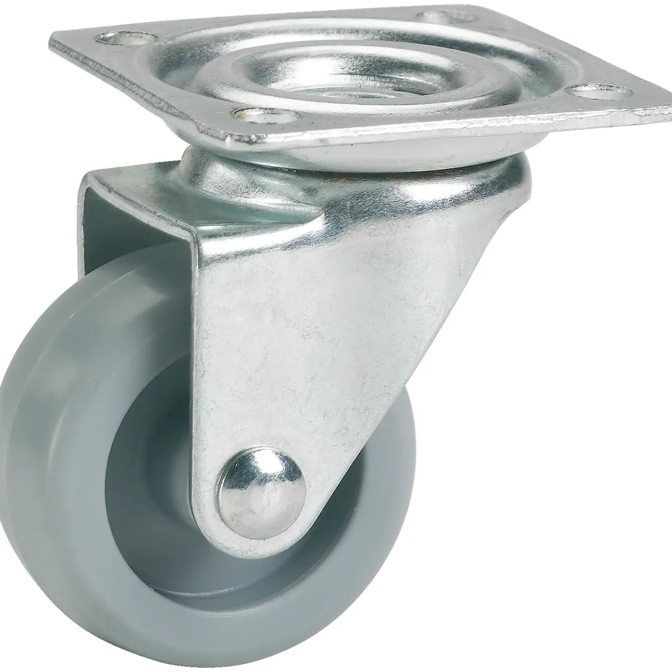 Zwenkwiel voor Meubels - voor Niet-Kwetsbare Vloeren - Kunststof - met Plaat - diam. 30mm